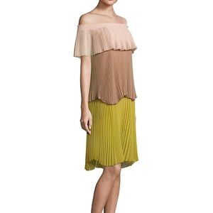 Brand new strapless tiered pleated dress